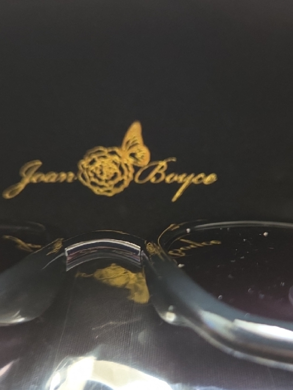 Joan Boyce Black Sunglasses with Gold Accents - Picture 2 of 7